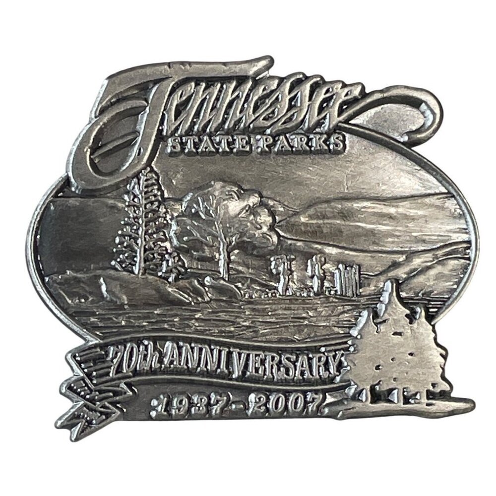 Tennessee State Parks 70th Anniversary 1937-2007‎ Lapel Pin Silver Tone Metal